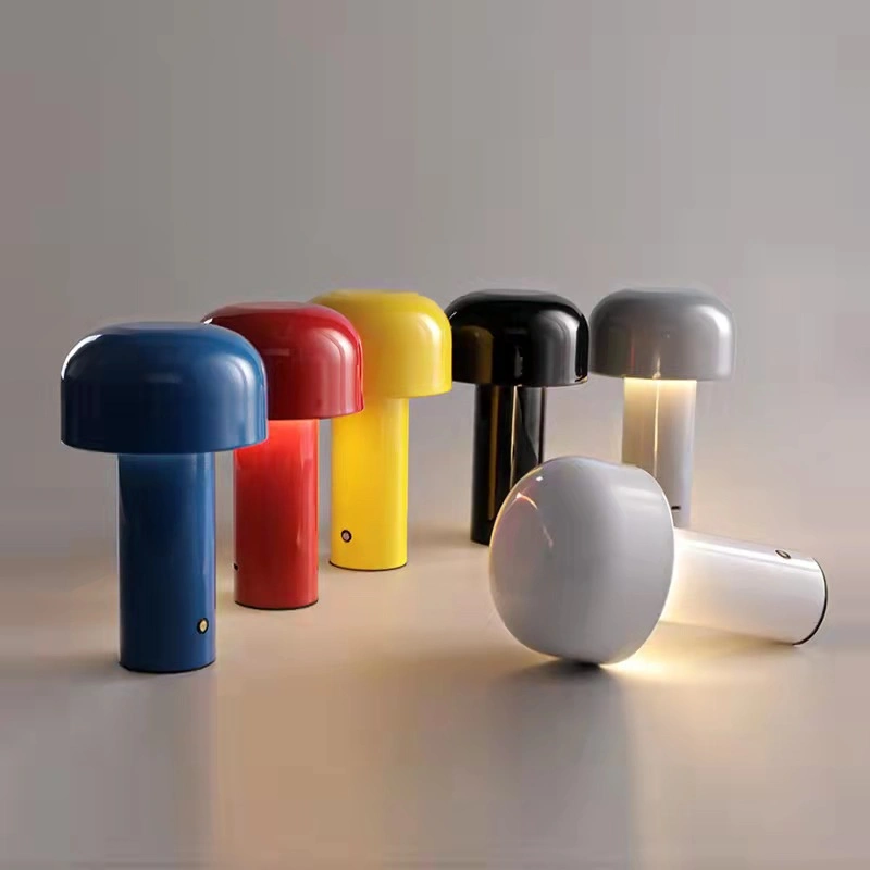 USB Connect Lighting Chargeable Restaurant Factory Direct Supply Mushroom Baby Night Light Battery Operated Cordless LED Table Lamp with Silicon Non-Slip Mat