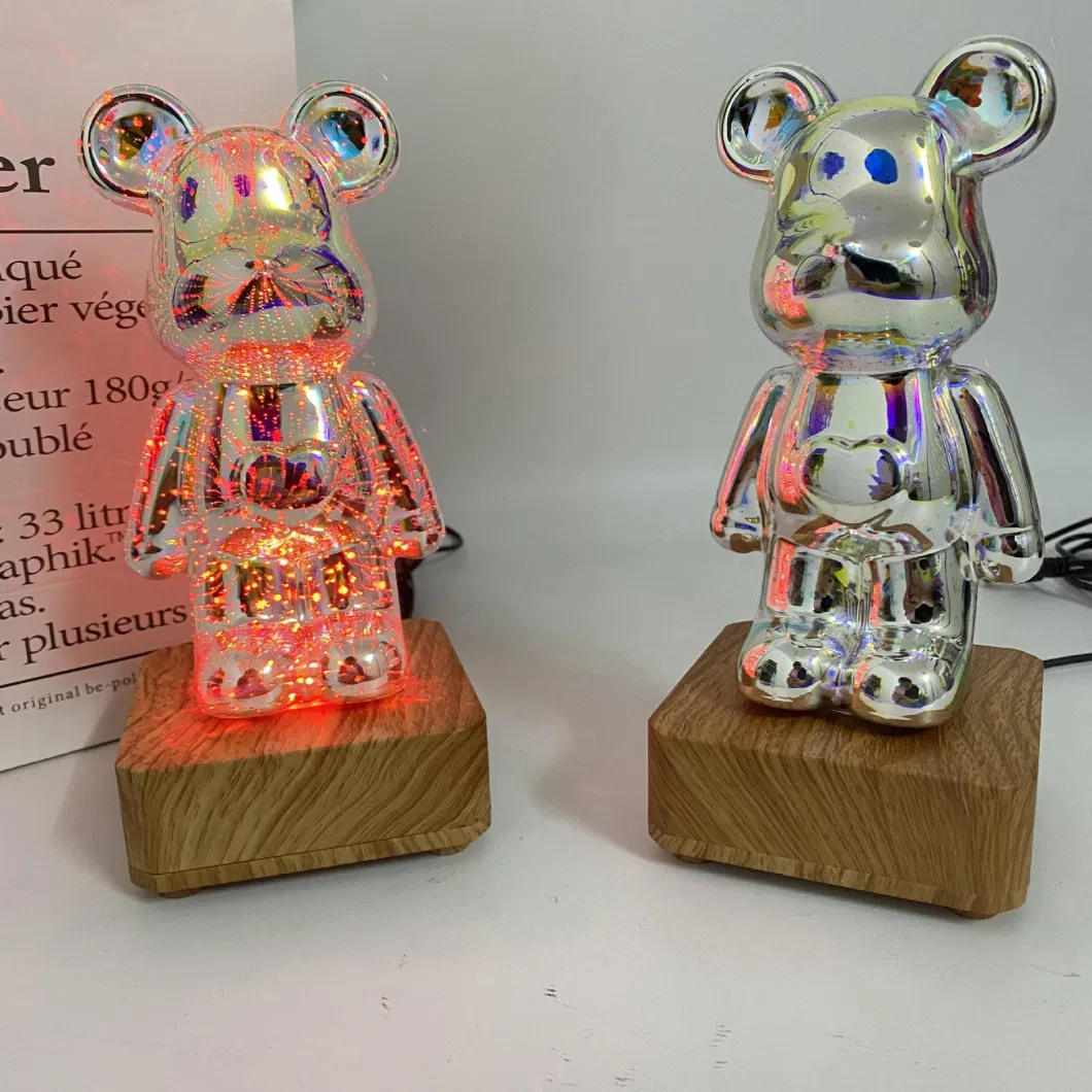 Manufacturer Contemporary Dimmable Switch Control Fire Work Bear Table Lamps