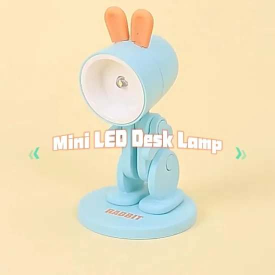 Lámpara animal ajustable del conejo del teléfono lindo lindo pequeño del escritorio de la venta caliente