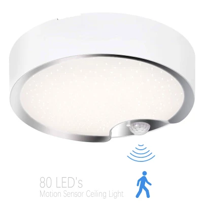 Lámpara LED con sensor nocturno con batería para interiores de 300 lúmenes, sensor PIR decorativo para el hogar, iluminación LED para techo, 80 Uds., luz LED SMD para gabinete