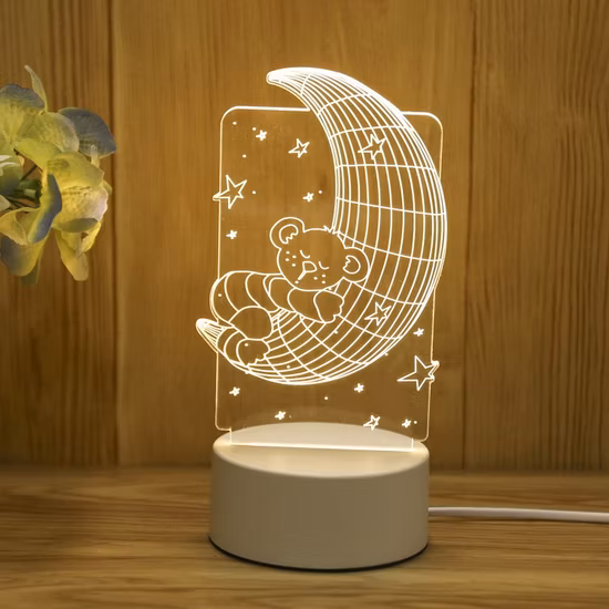 Lámpara de luna remota de 16 colores Luz de luna regulable 3D colorida como regalos