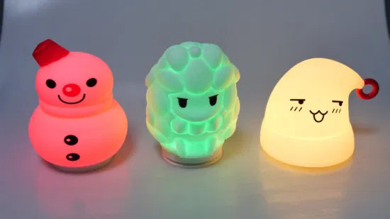 Luz de noche en 3D, colores cambiables en forma de oso, elección del bebé, tamaño Mini LED, juguetes para niños, lámpara de cabecera de silicona para niños y bebés