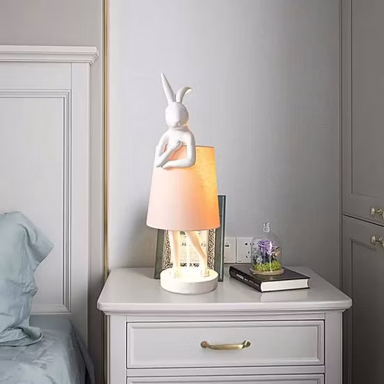 Delantal nórdico conejo dormitorio estudio restaurante arte soporte decorativo lámpara animal